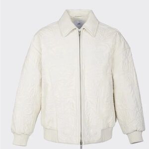 RTA oversized leather bomber jacket